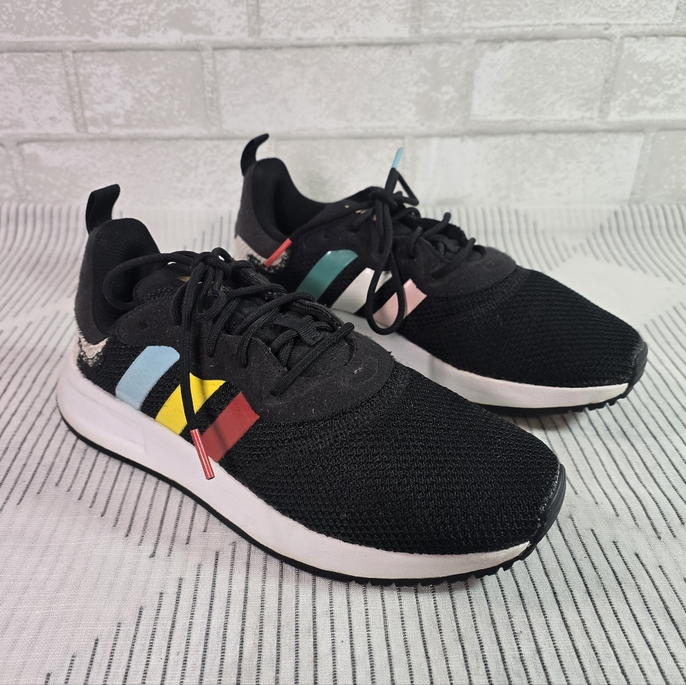 Adidas Originals X_PLR S J Black/White Stripe Textile Junior Trainers Shoes 5.5